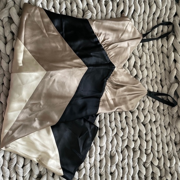 Like New - BCBGMaxAzria Silk Chevron Slip Dress - Picture 2 of 7